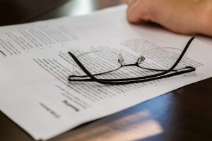 Paper with glasses
